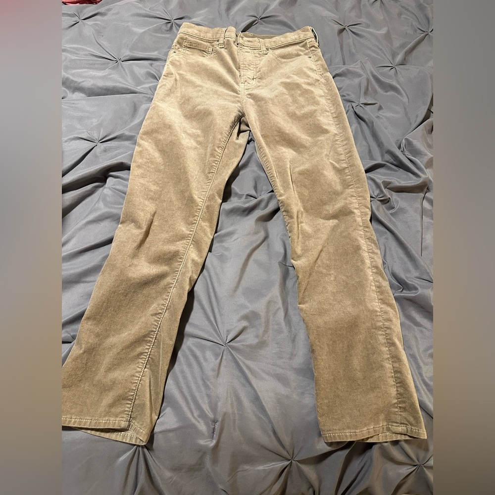 GAP Women’s Velvet High-Rise Pant in Taupe